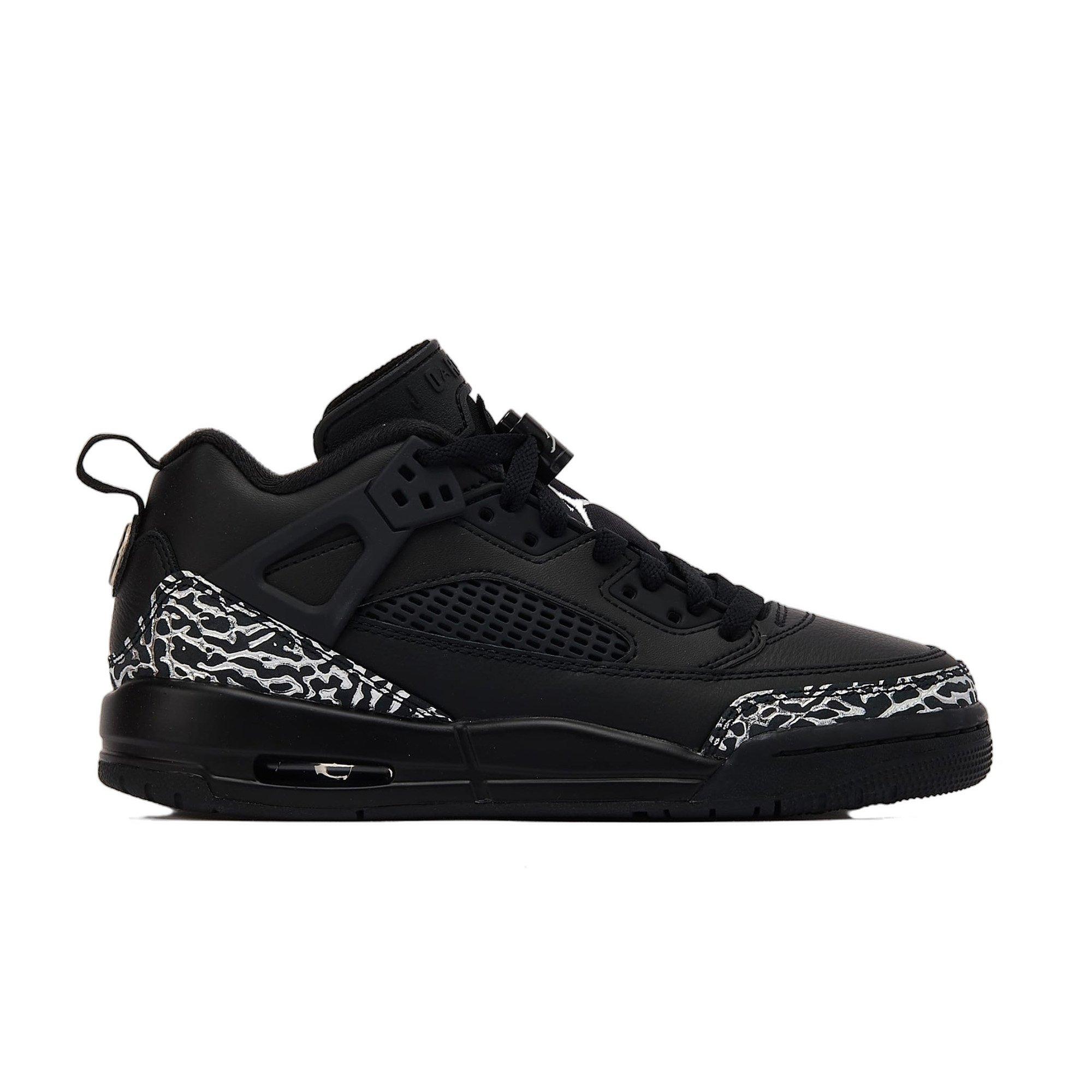 Jordan Spizike Low "Black/Metallic Silver" Grade School Boys' Shoe - BLACK/SILVER
